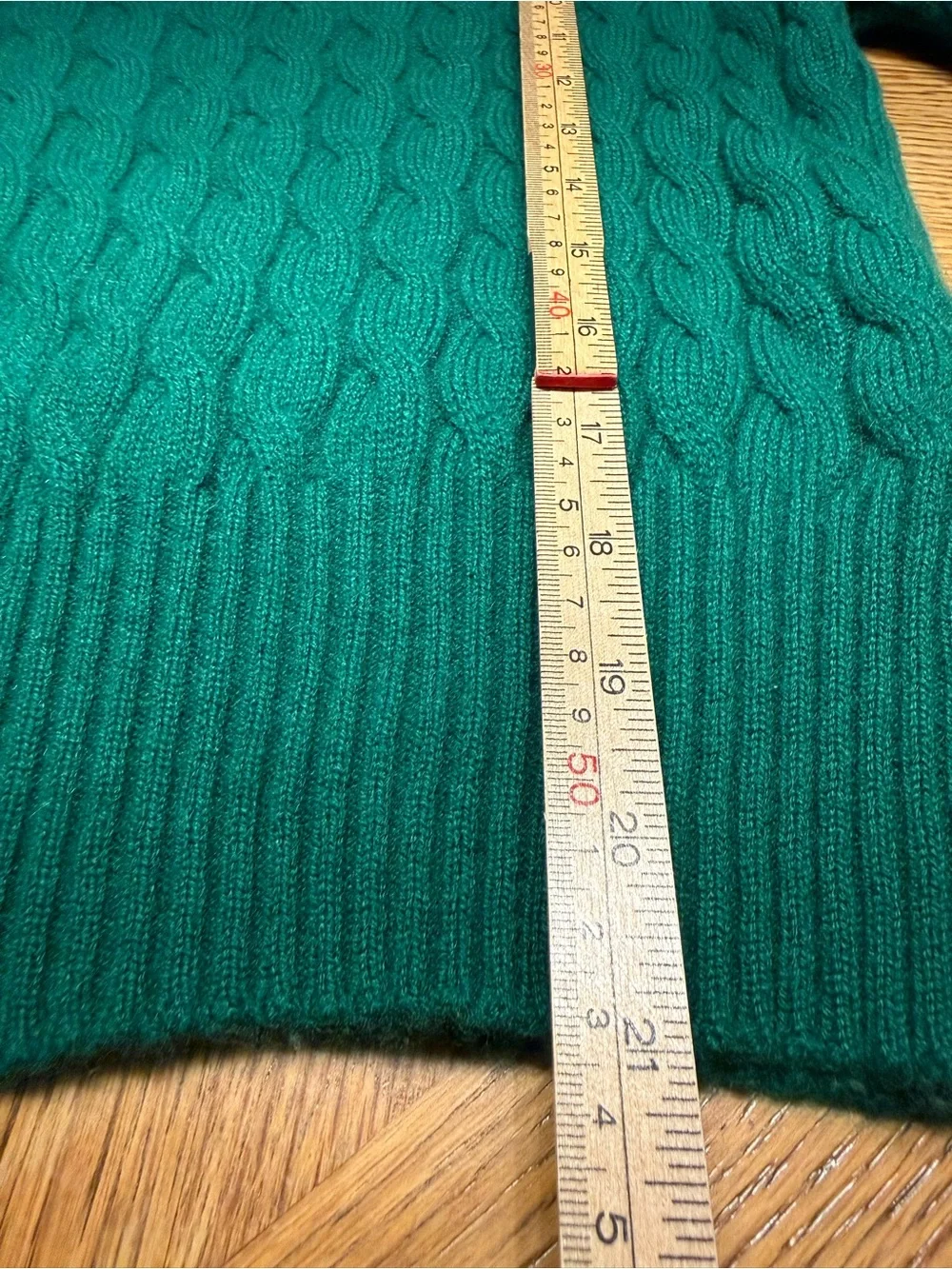 J.Crew 100% Cashmere Cable Knit Sweater Emerald Green Crewneck Size Small